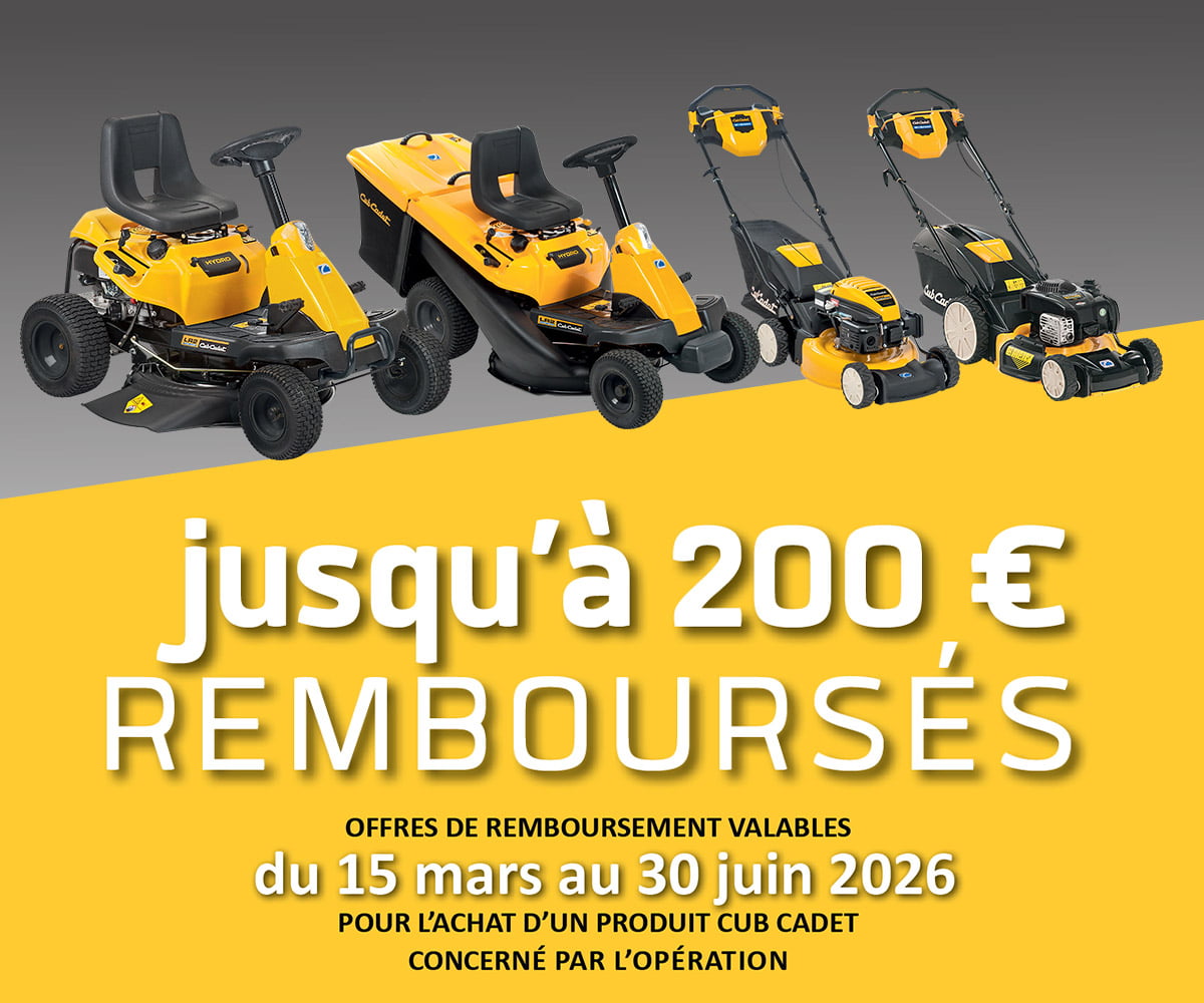 Offre de remboursement Cub Cadet 2026