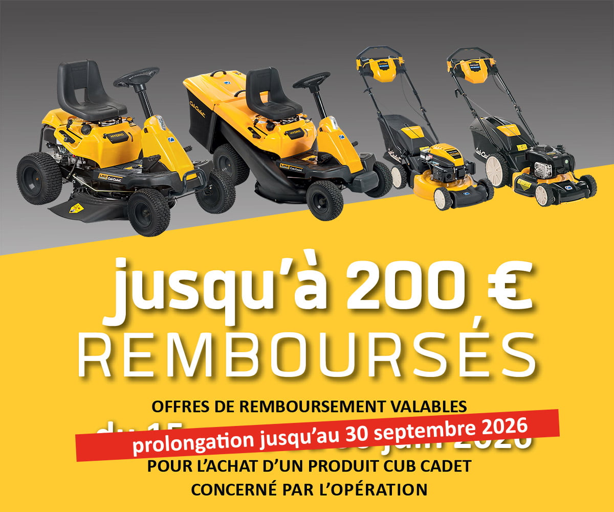 Offre de remboursement Cub Cadet 2026